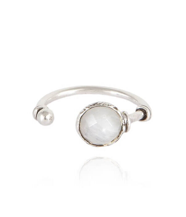 Gas Bijoux anillo plata piedra