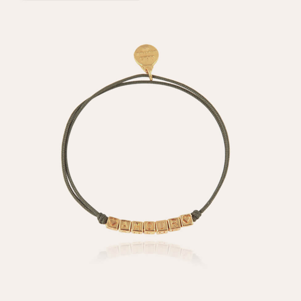 Gas Bijoux pulsera Love gris