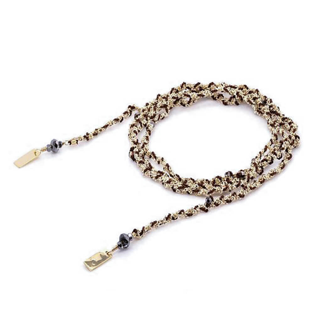 Pulsera vueltas gold brown - Imagen 3