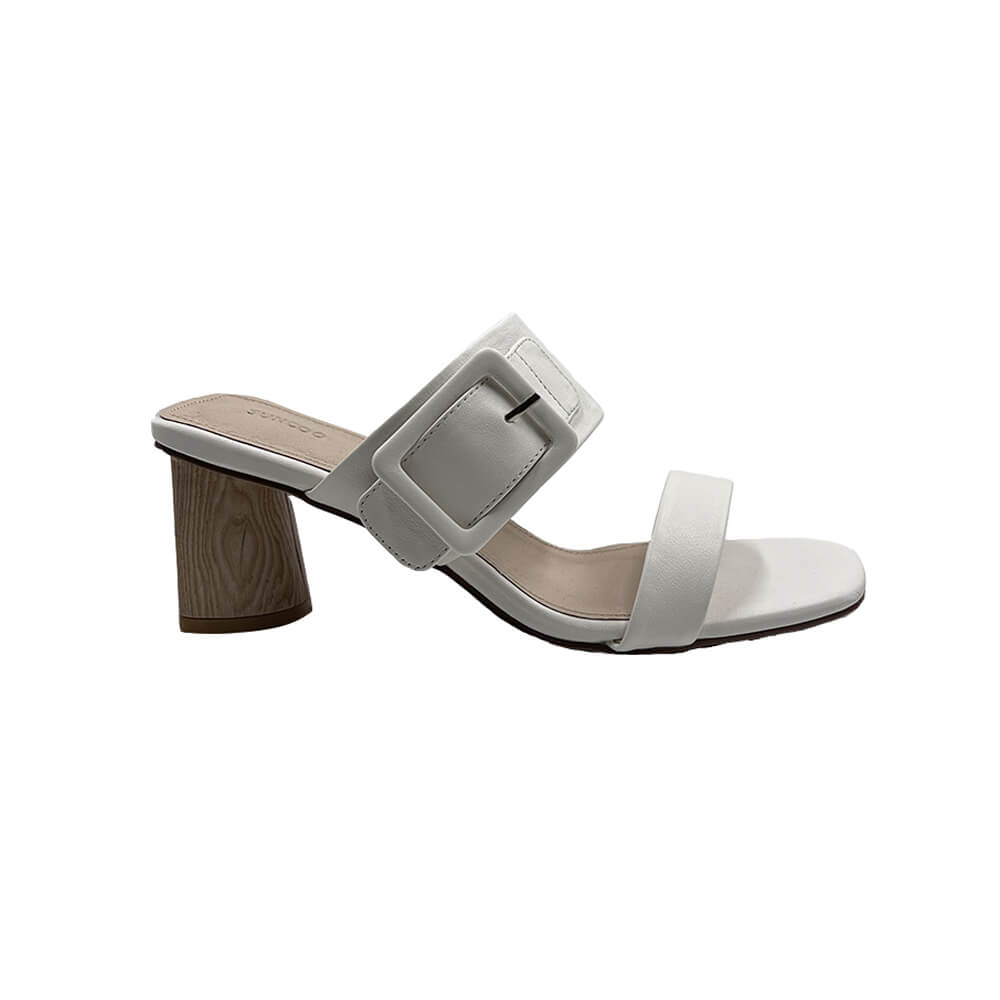 Zapatos Hewen con hebilla blanco