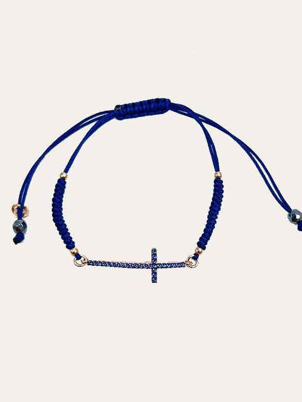 Pulsera cruz azul