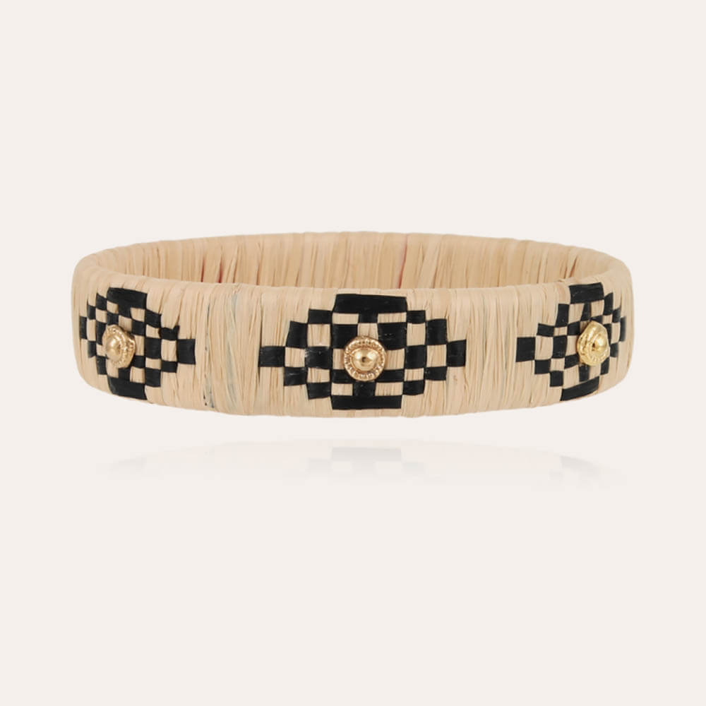 Gas Bijoux brazalete rafia medio crudo