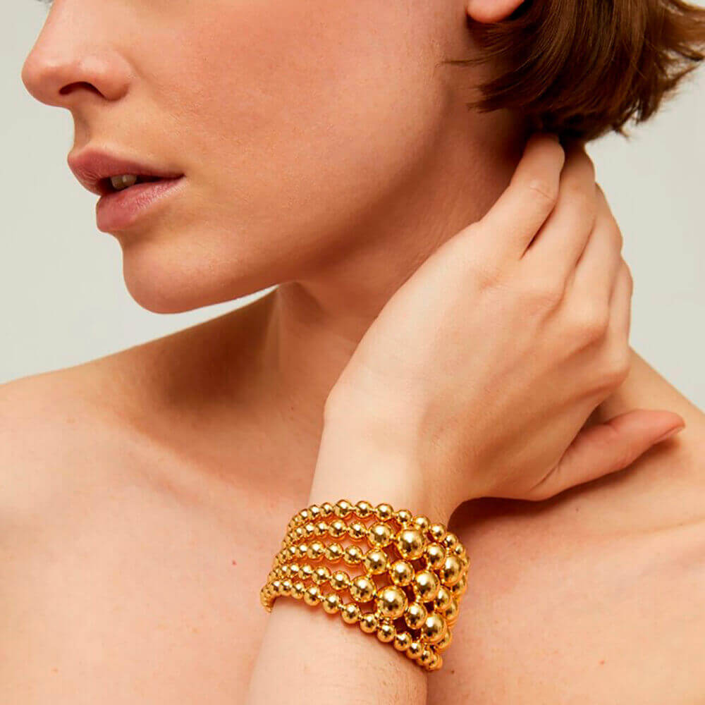 BRAZALETE MULTIPERLA ORO 2