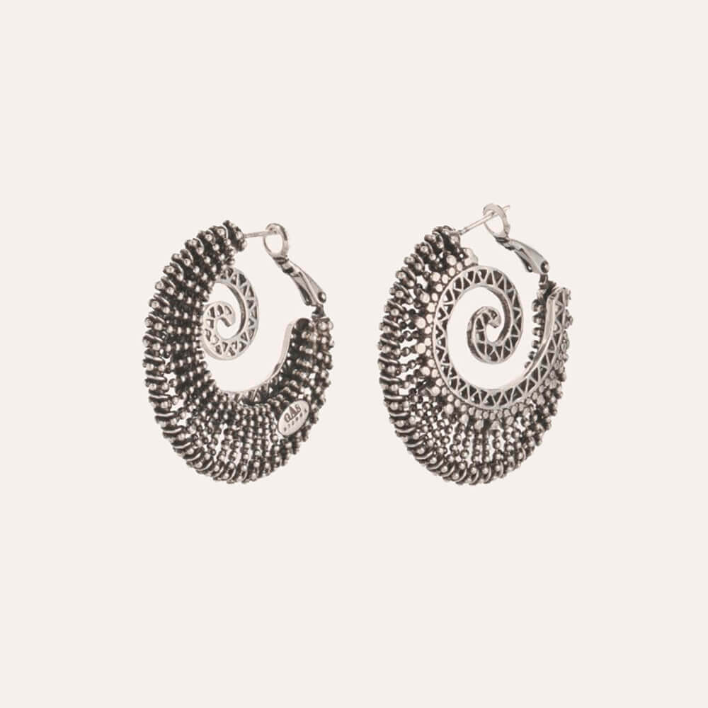 PENDIENTES IZZIA PLATA OXIDADA 1