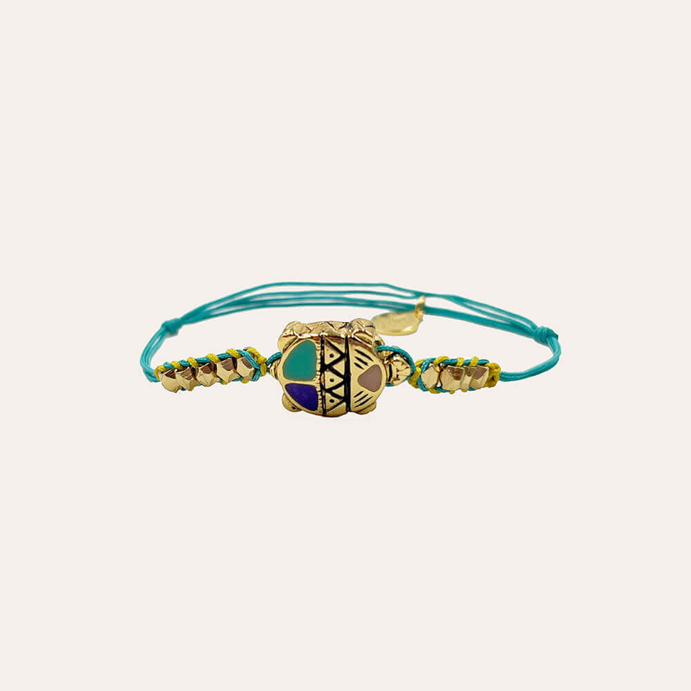 Gas Bijoux pulsera Escarabajo turquesa