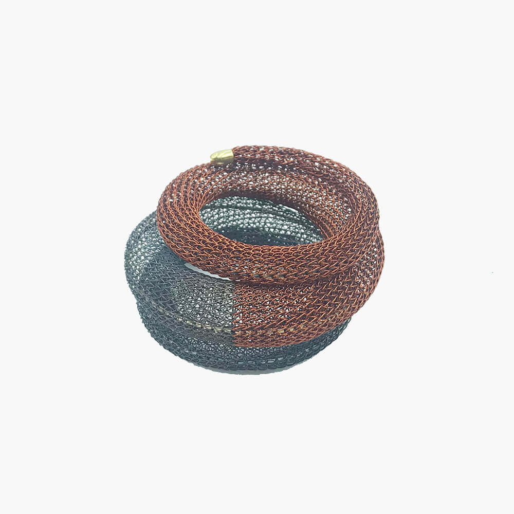 Pulsera Serpiente Cobre y Negro