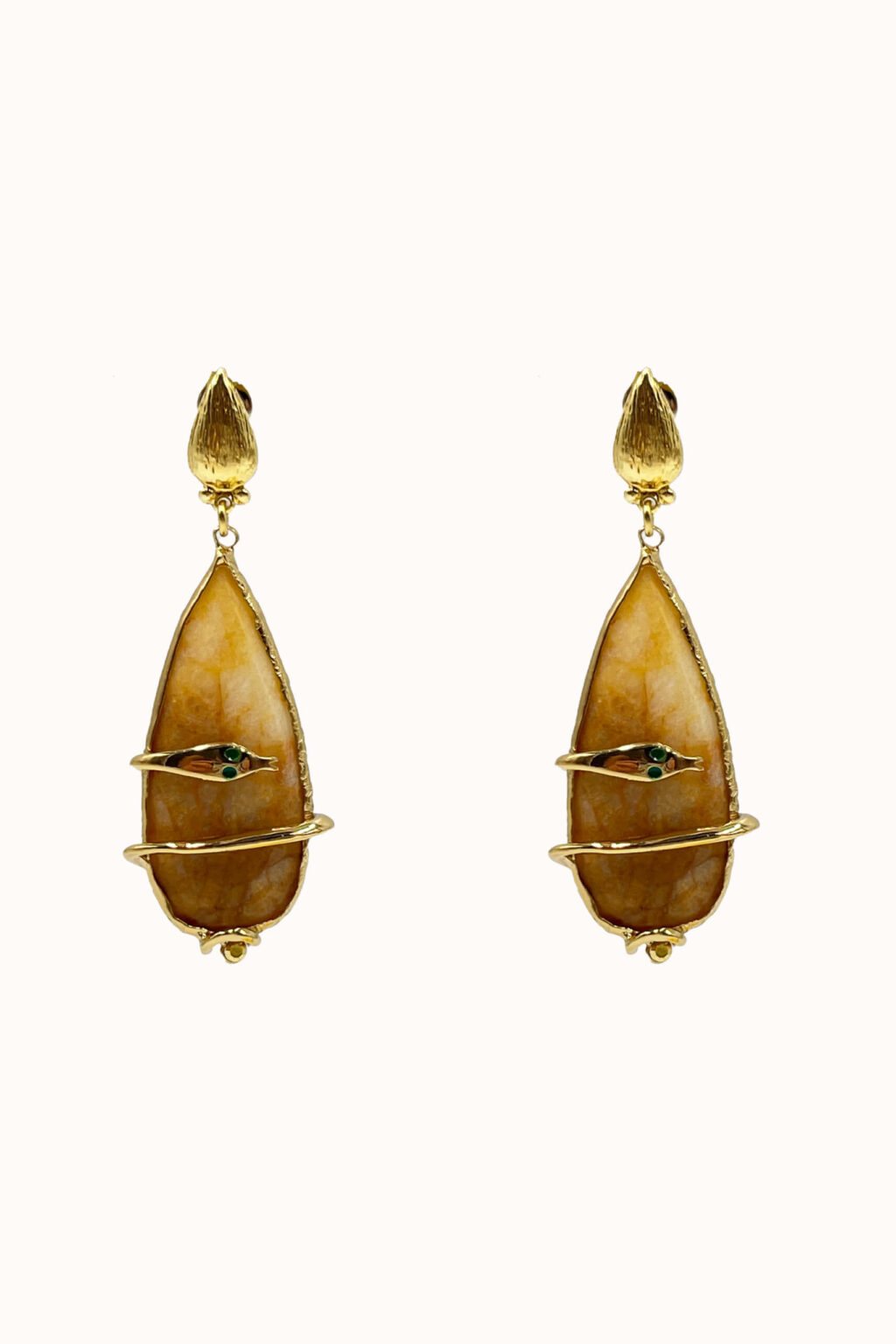 Gas Bijoux Pendientes Serti Cage