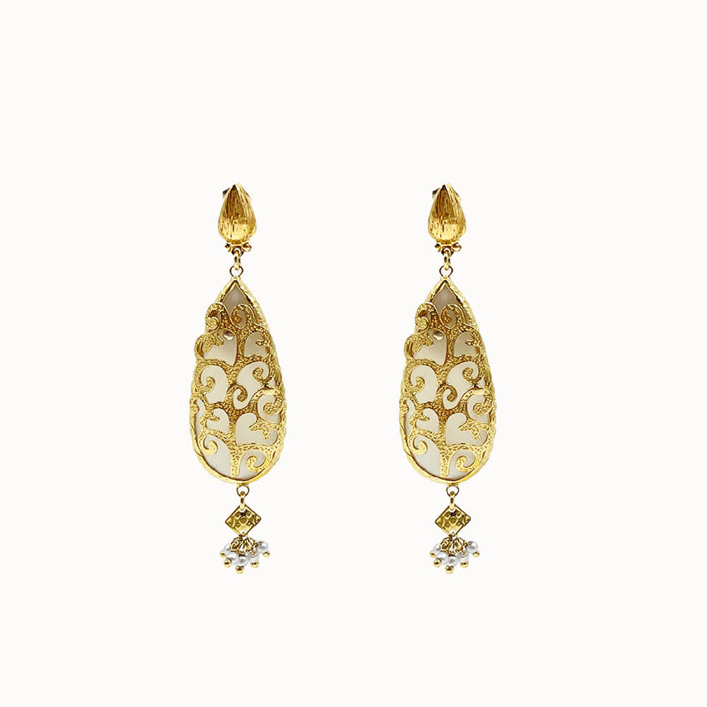Gas Bijoux Pendientes Serti Cage