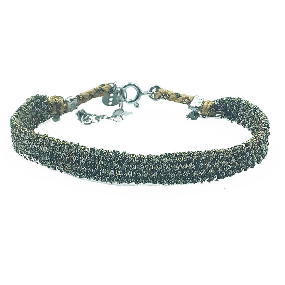 Pulsera Muamara Lights Negro&Plata