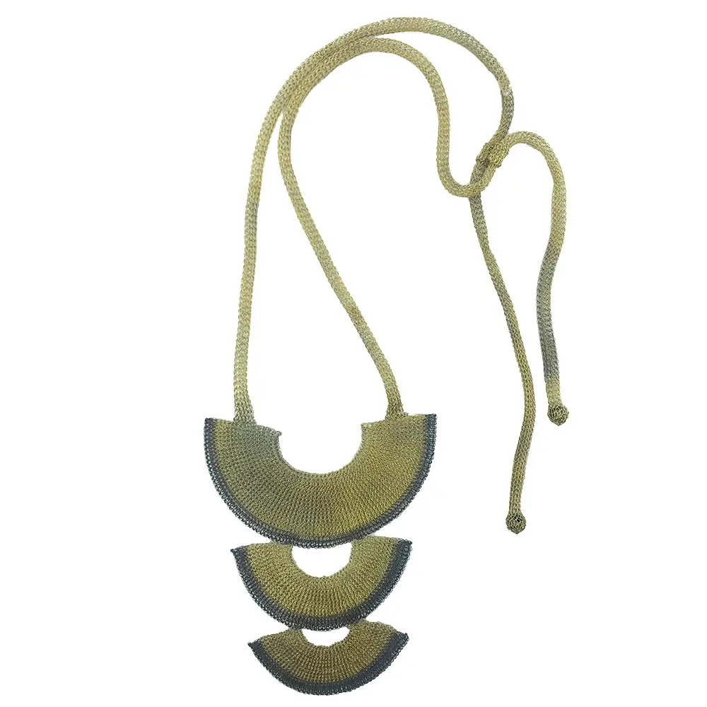 Collar Cleo Oro y Gris