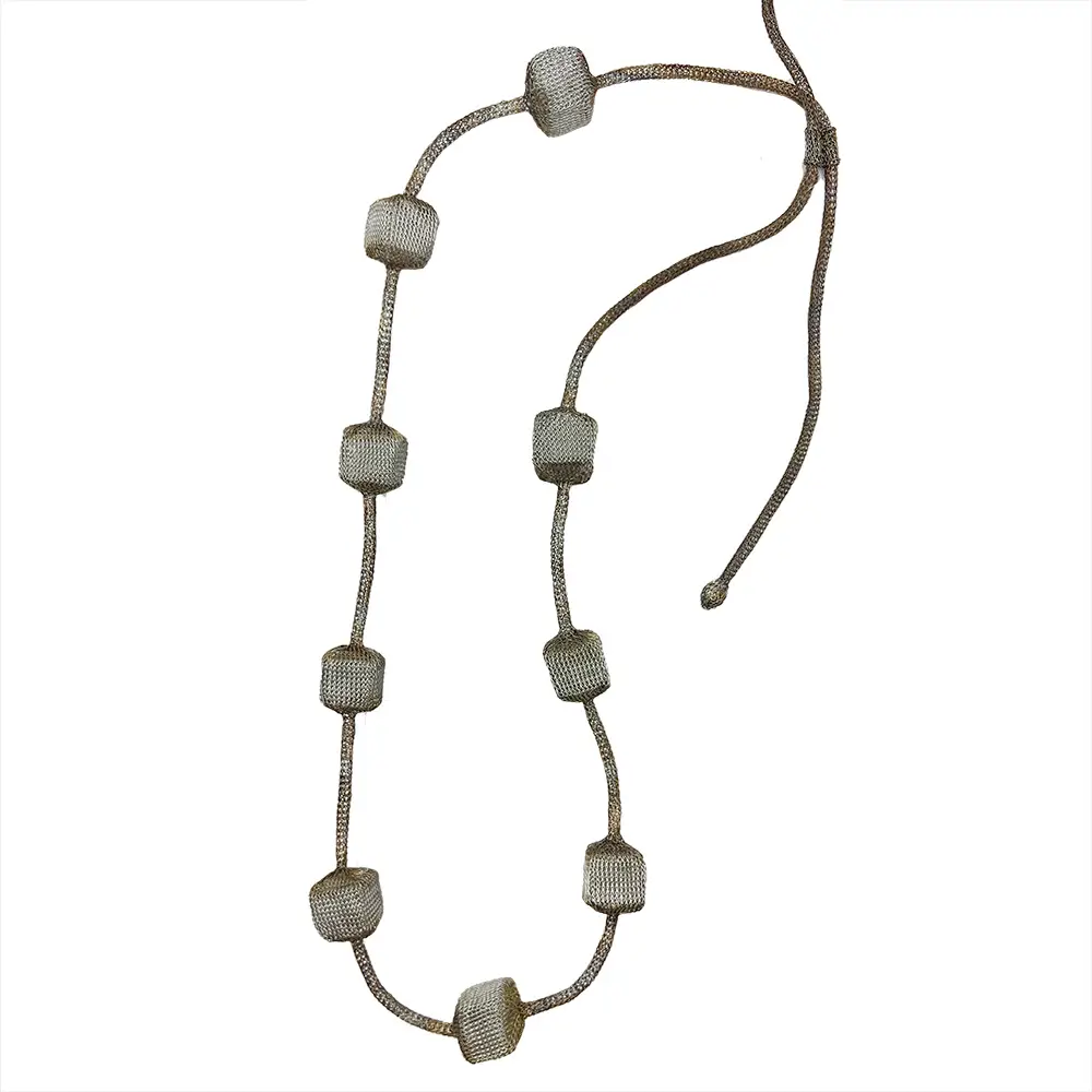 Collar Cubismo Plata y Cobre