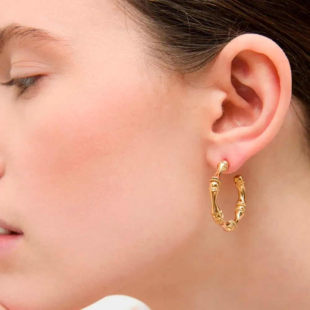 Gas Bijoux Pendientes Bambu Pequeños