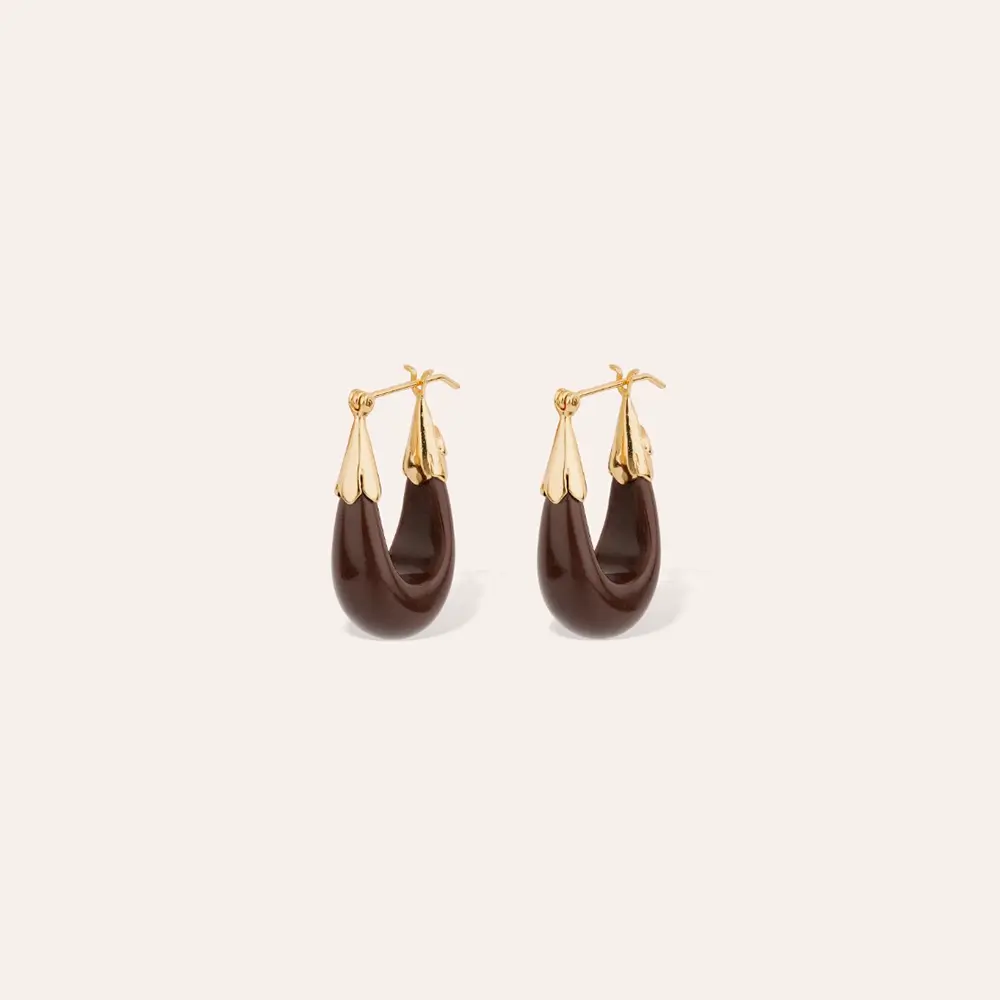 Gas Bijoux Pendientes Ecume Chocolate