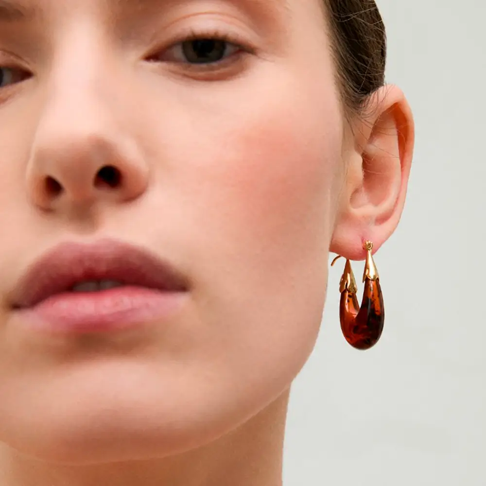 Gas Bijoux Pendientes Ecume Tortoise