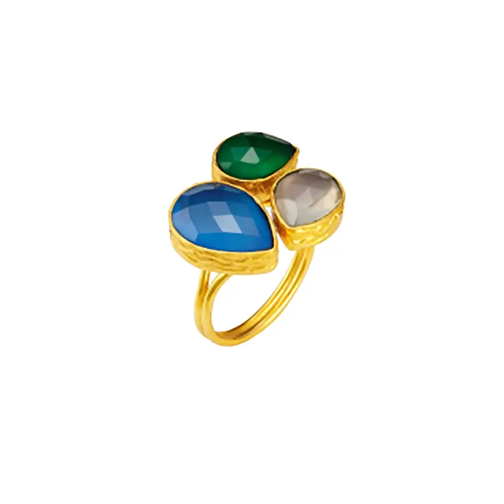 Anillo Trinity Blue