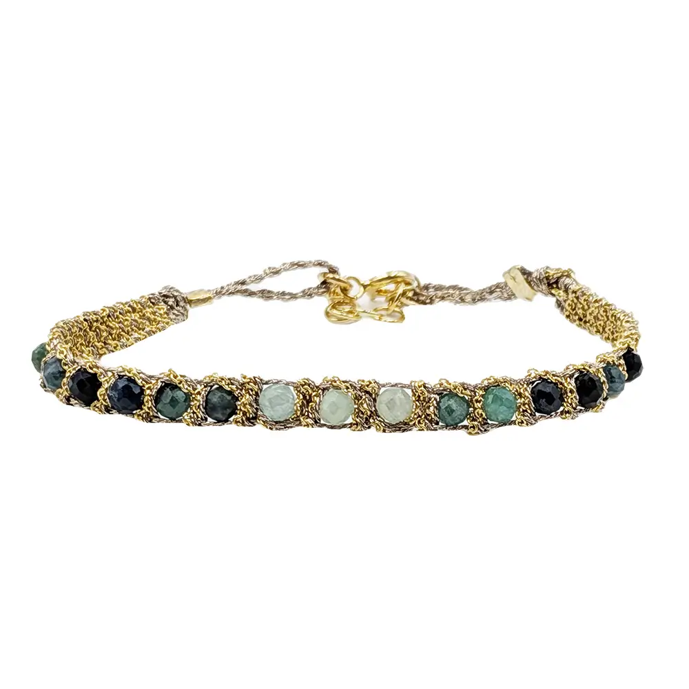 Pulsera Candy Turmalina Blue y Cianita