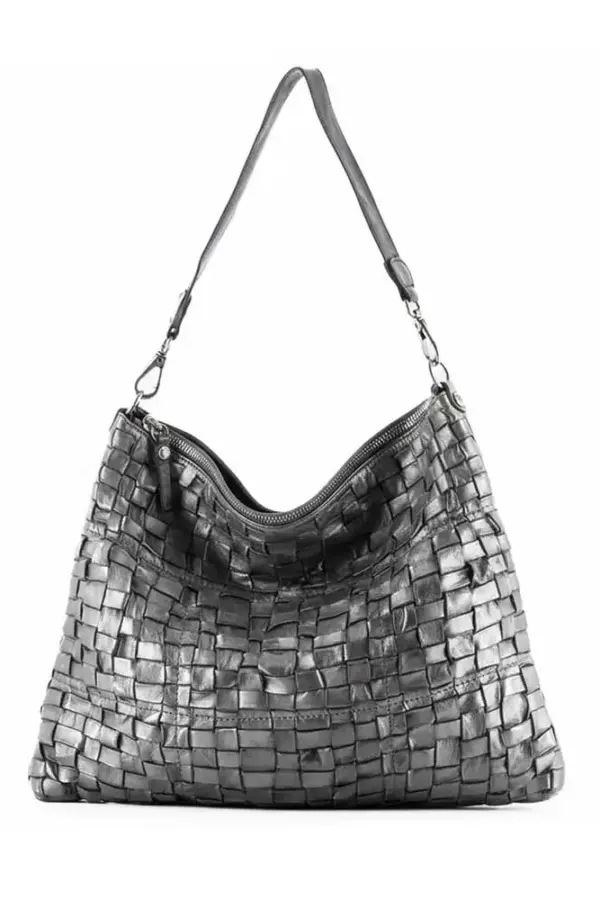 Campomaggi Bolso Carla Gris Metalizado