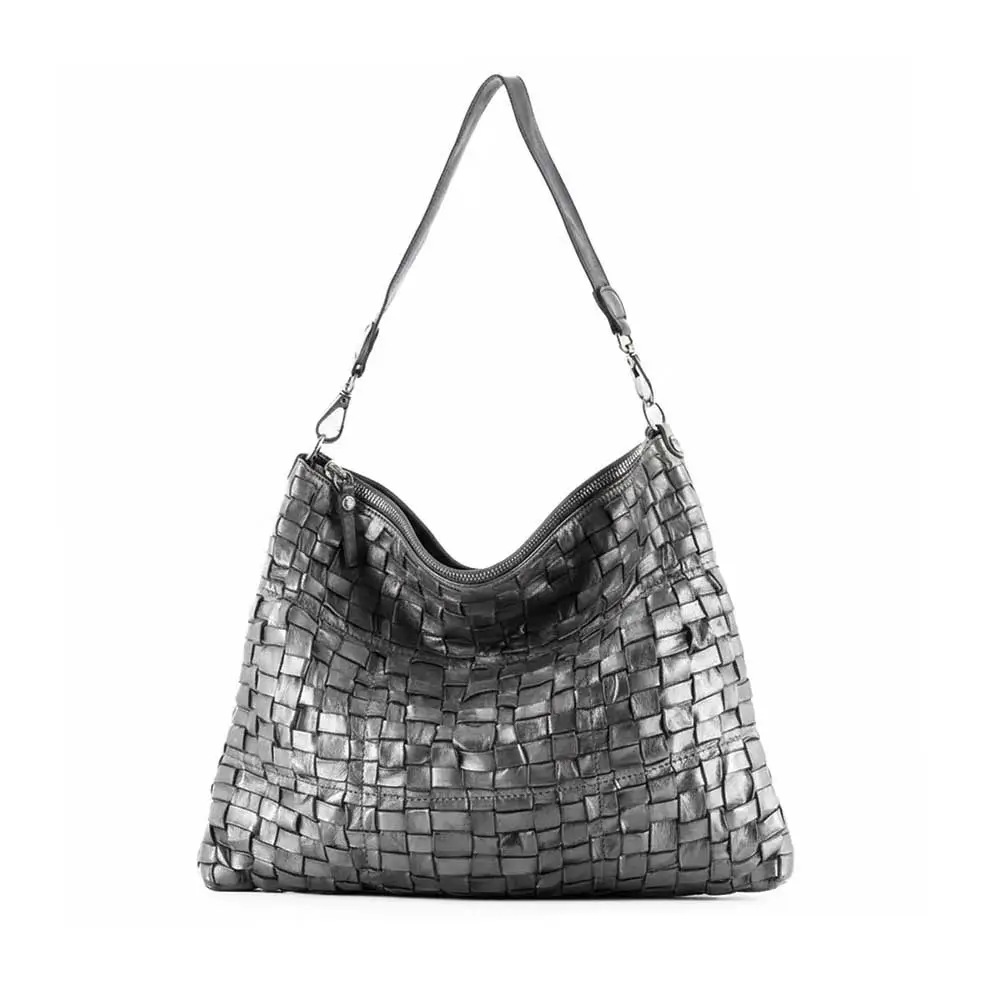 Campomaggi Bolso Carla Gris Metalizado